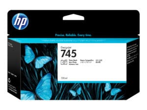 HP 745 130-ml Photo Black DesignJet Ink Cartridge