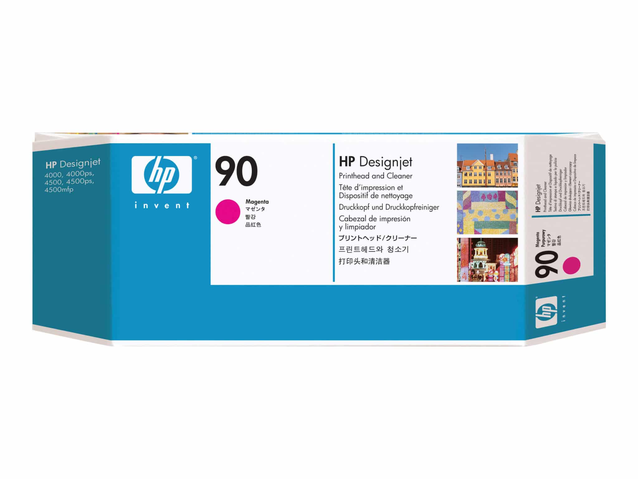 HP 90 DesignJet Magenta Printhead and Cleaner