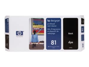 HP 81 DesignJet Dye-Based Black Printhead and Cleaner