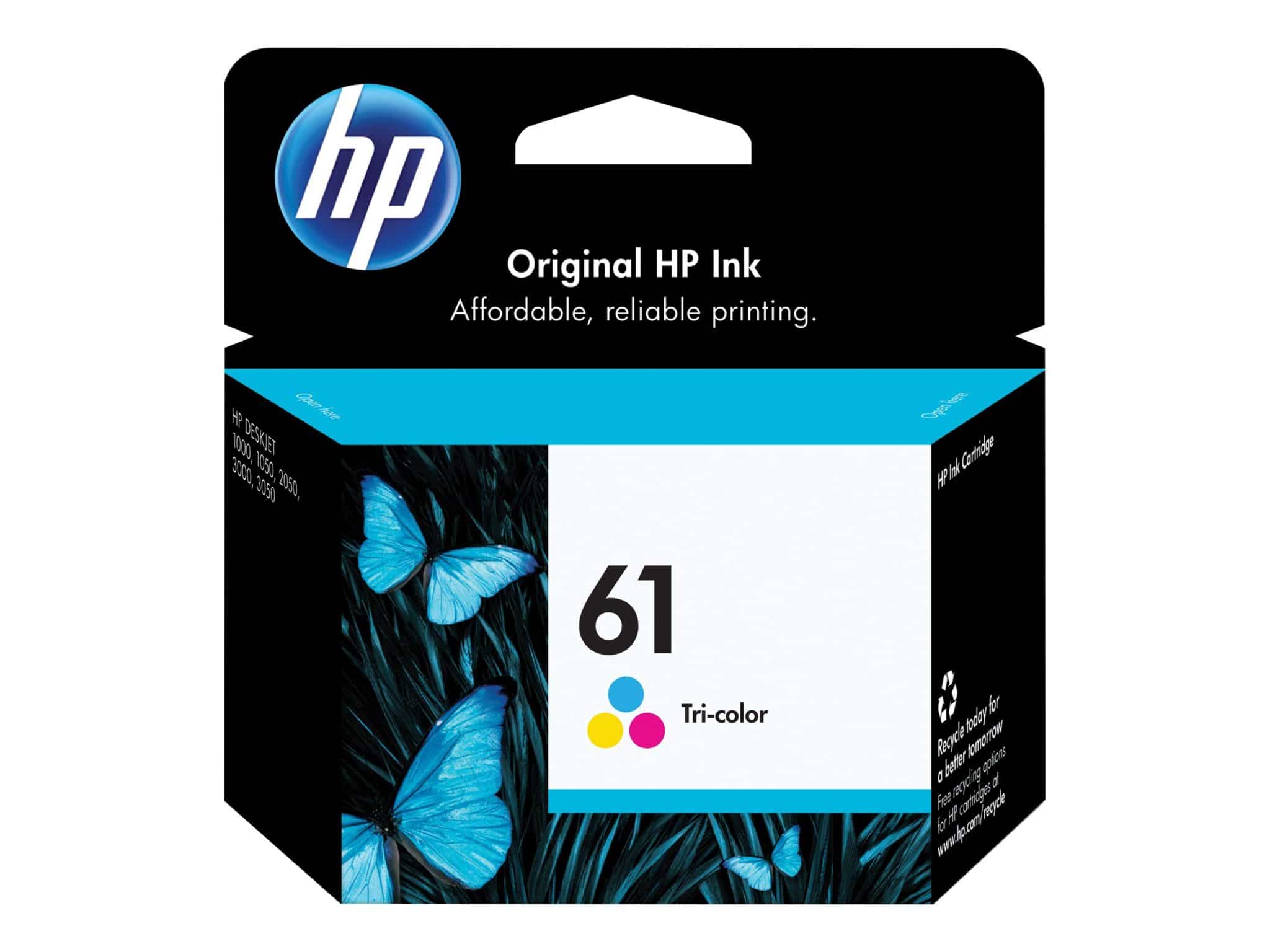 CH562WN 2 Ink Cartridges HP 61 Tri-color 