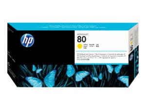 HP 80 DesignJet Dye-Based Yellow Printhead and Cleaner