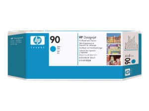 HP 90 DesignJet Cyan Printhead and Cleaner