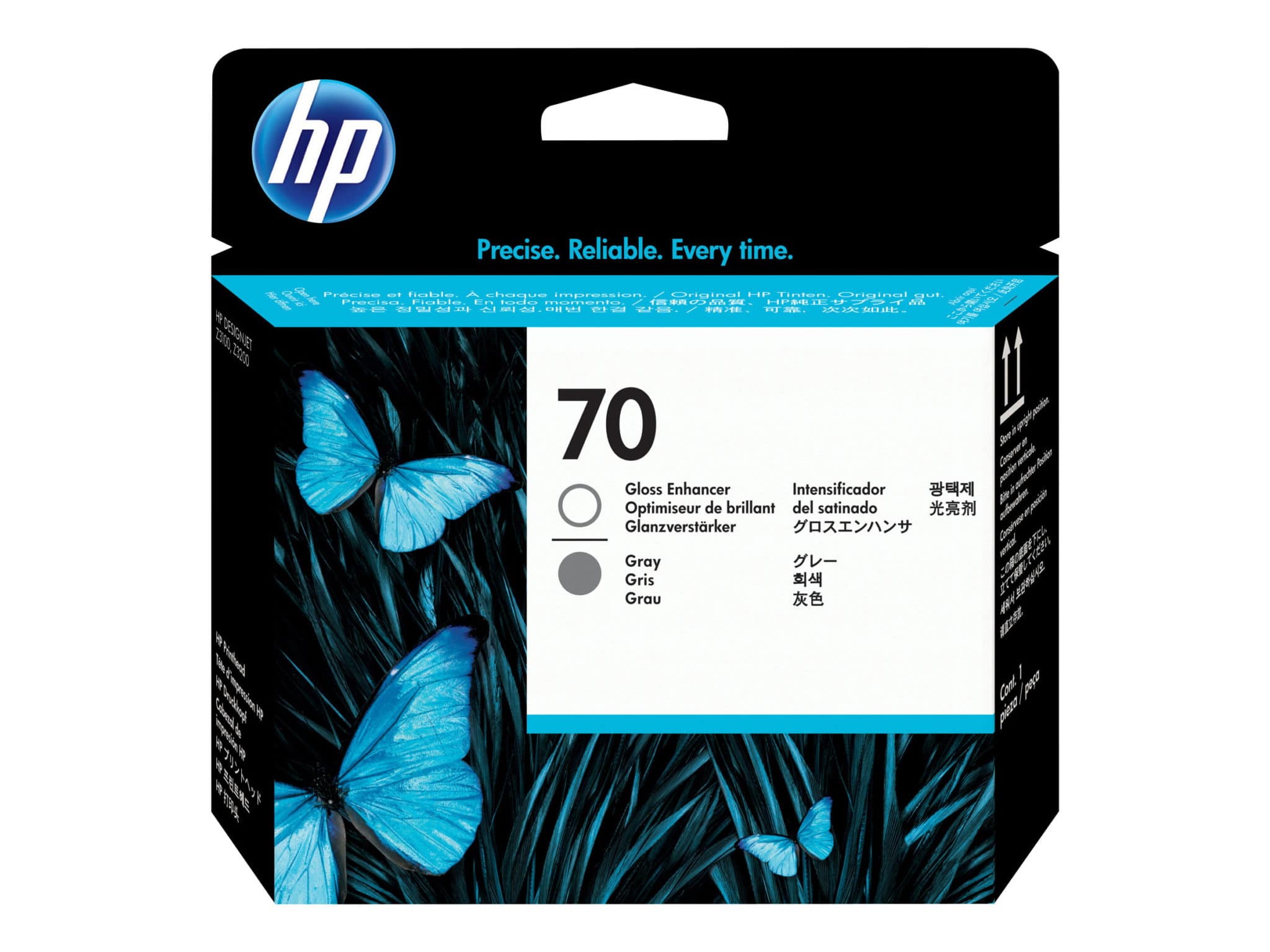 HP 70 Gloss Enhancer & Gray Printhead