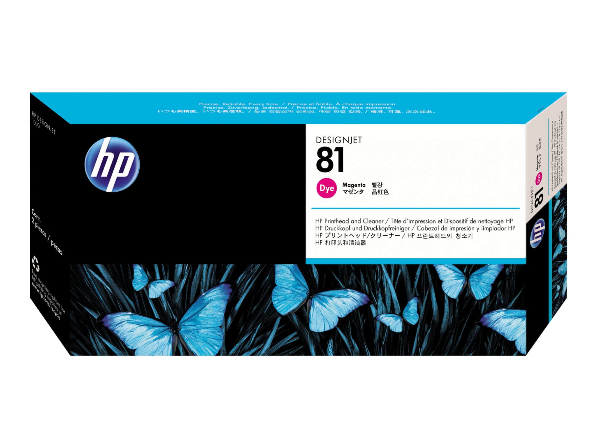 HP 81 Magenta Dye Printhead and Cleaner