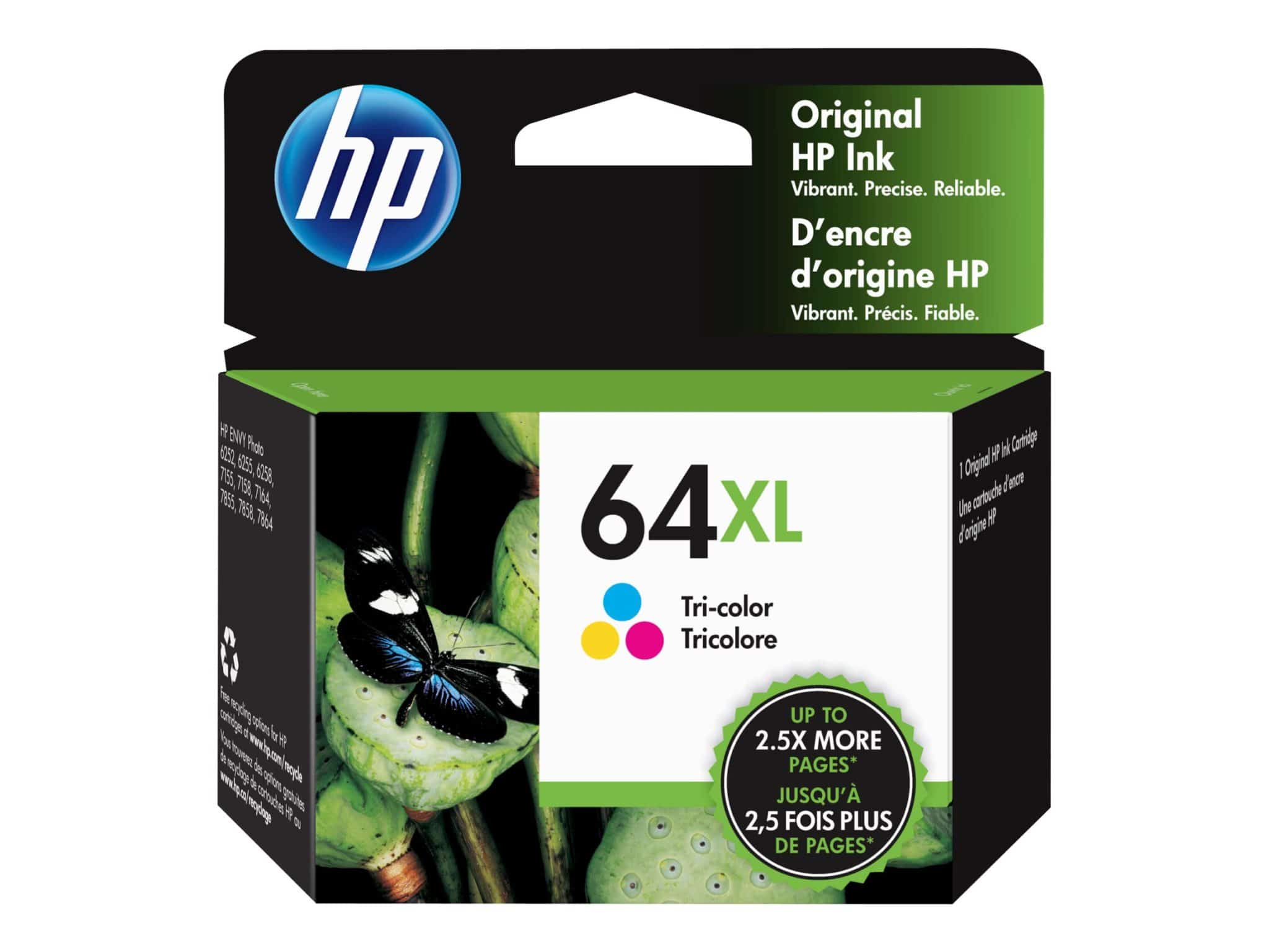 HP 64XL High Yield Tri-color (Cyan/Magenta/Yellow) Original Ink Cartridge