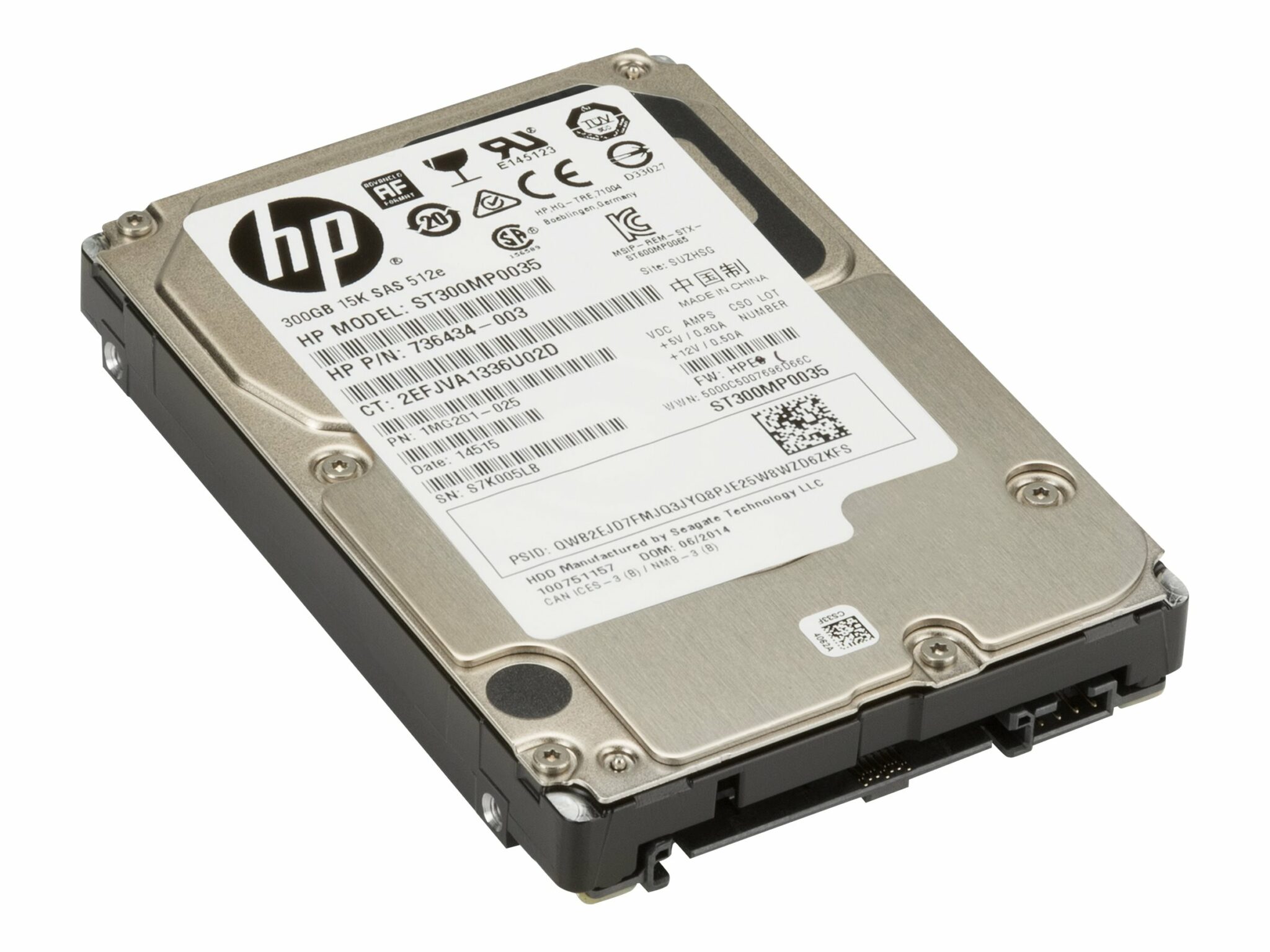 HP Enterprise - 300 GB - 2.5″ SFF - SAS 6Gb/s - Hard drive