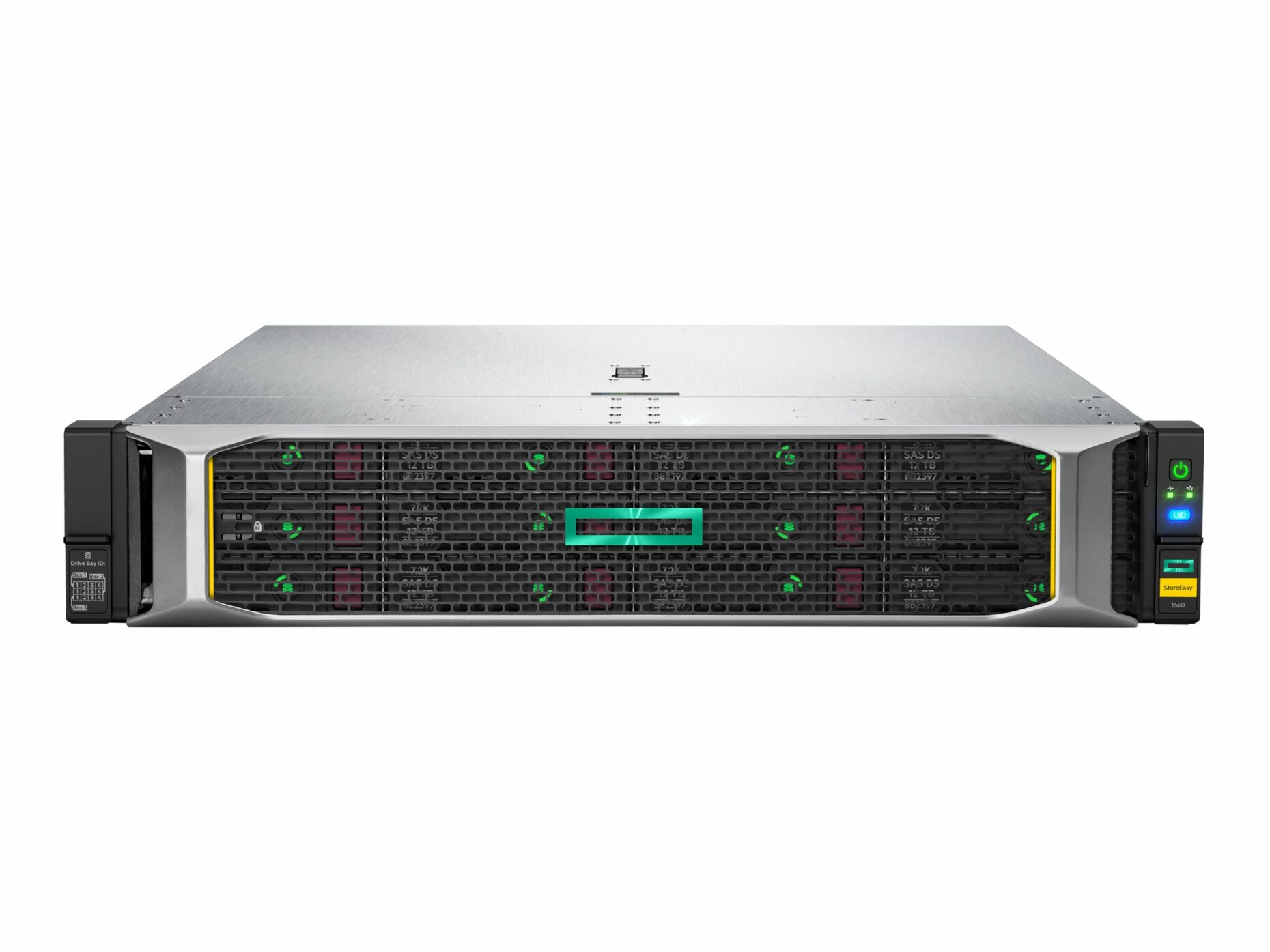 HPE StoreEasy 1660 - 12 bays - 64 TB - rack-mountable - SATA 6Gb/s / SAS 12Gb/s - HDD 8 TB x 8 - NAS server