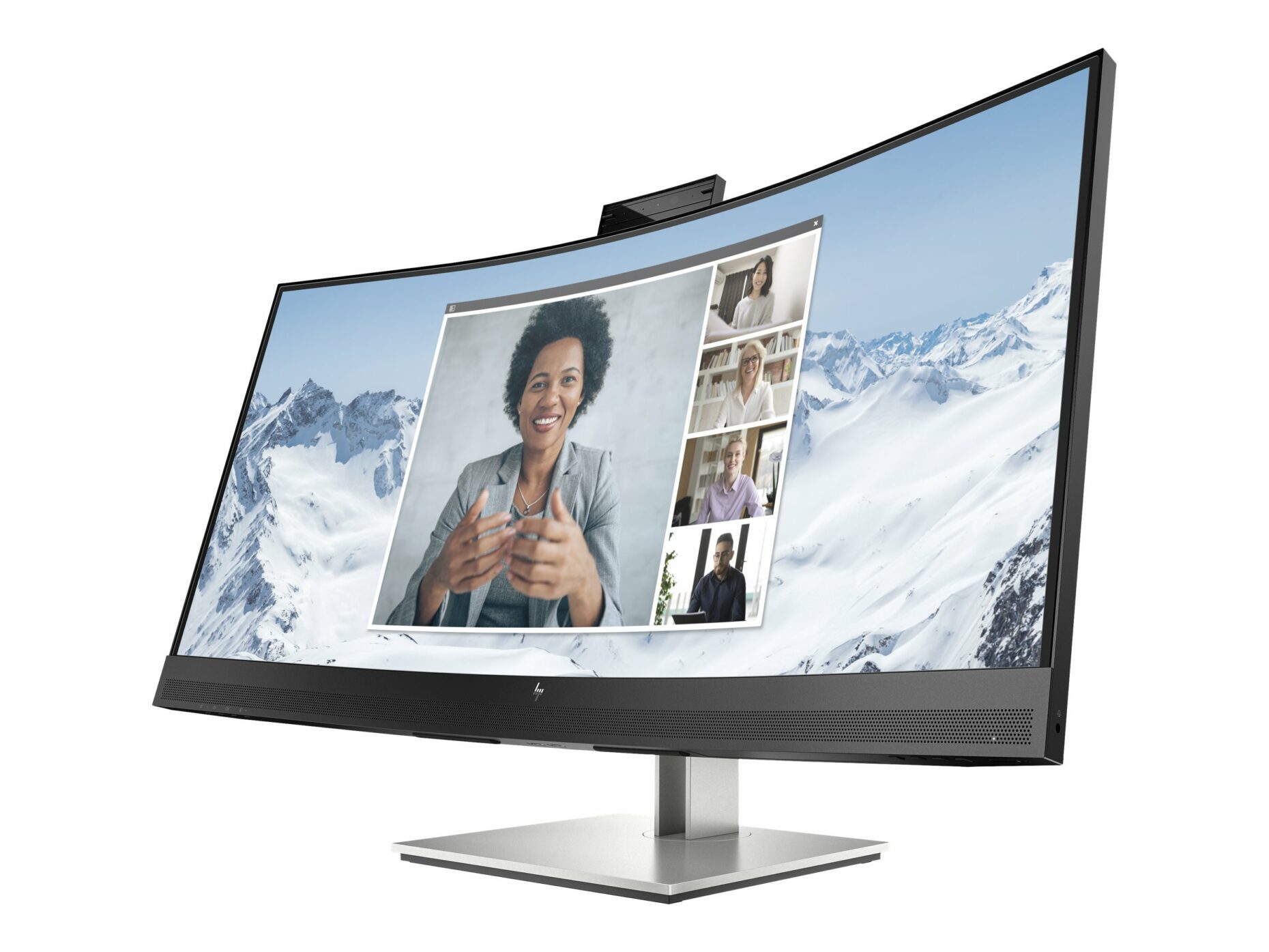 HP E34m G4 Conferencing Monitor - Curved 34" WQHD Display - HDMI, DisplayPort, USB-C - LED Monitor