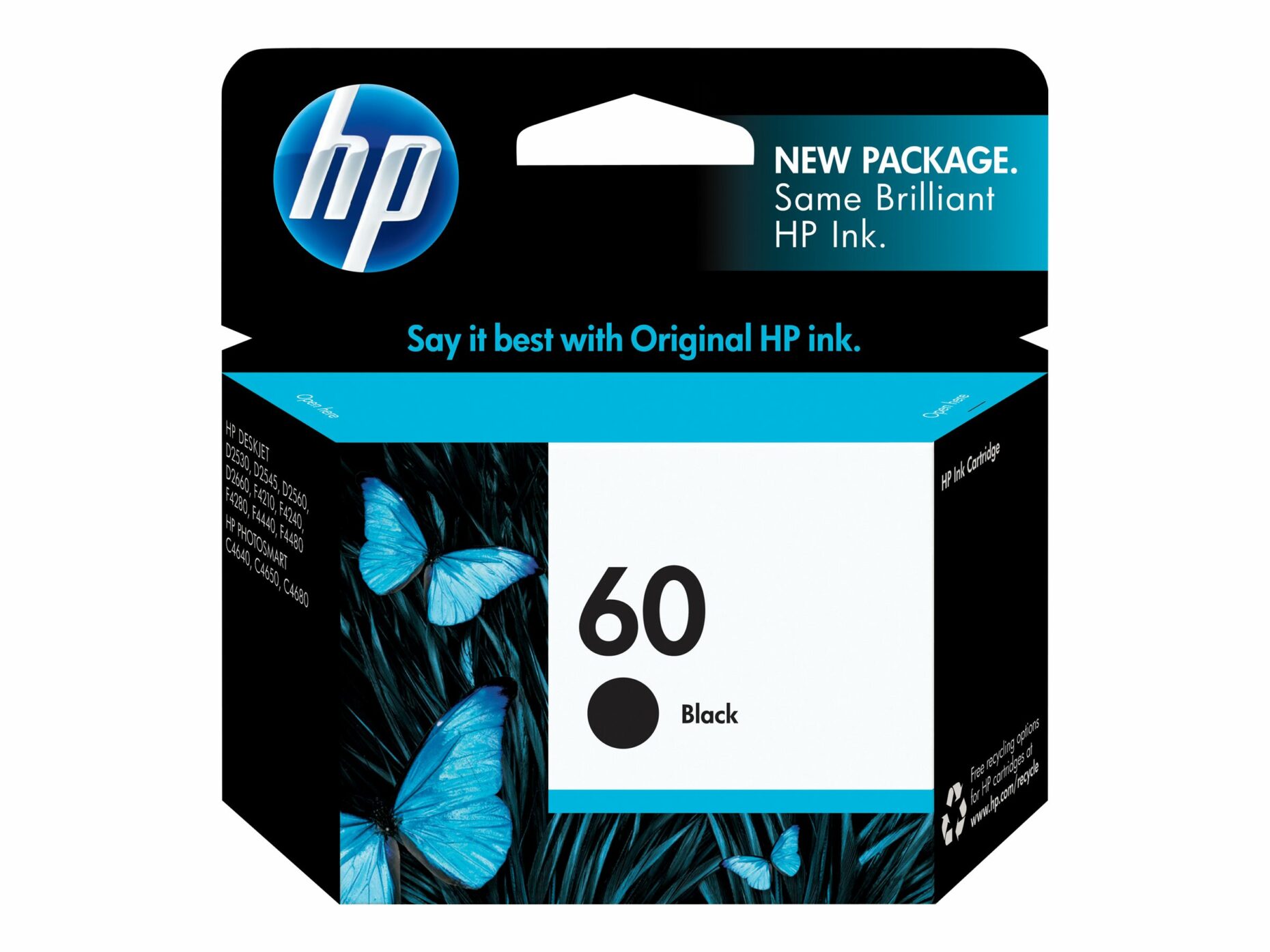 HP 60 - 4 ml Pigmented Black Original Ink Cartridge