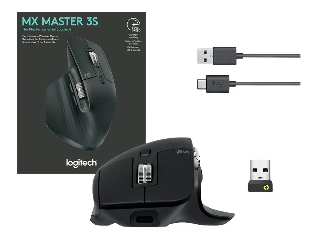 Logitech - MX Master 3S Performance Wireless Mouse - Bluetooth